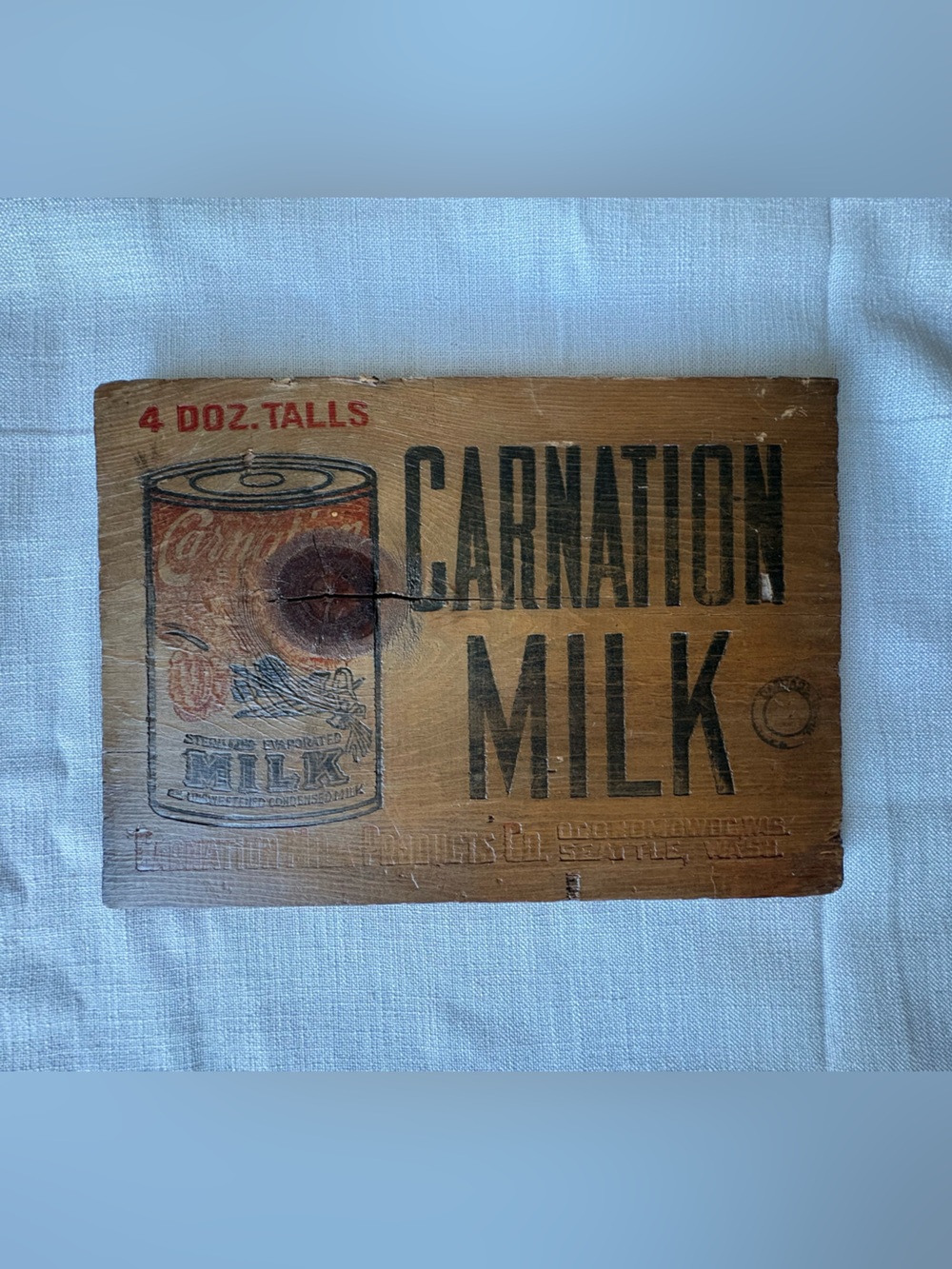 Vintage Milk Decorative Wood Plaque - Brown - Picture 2 of 3